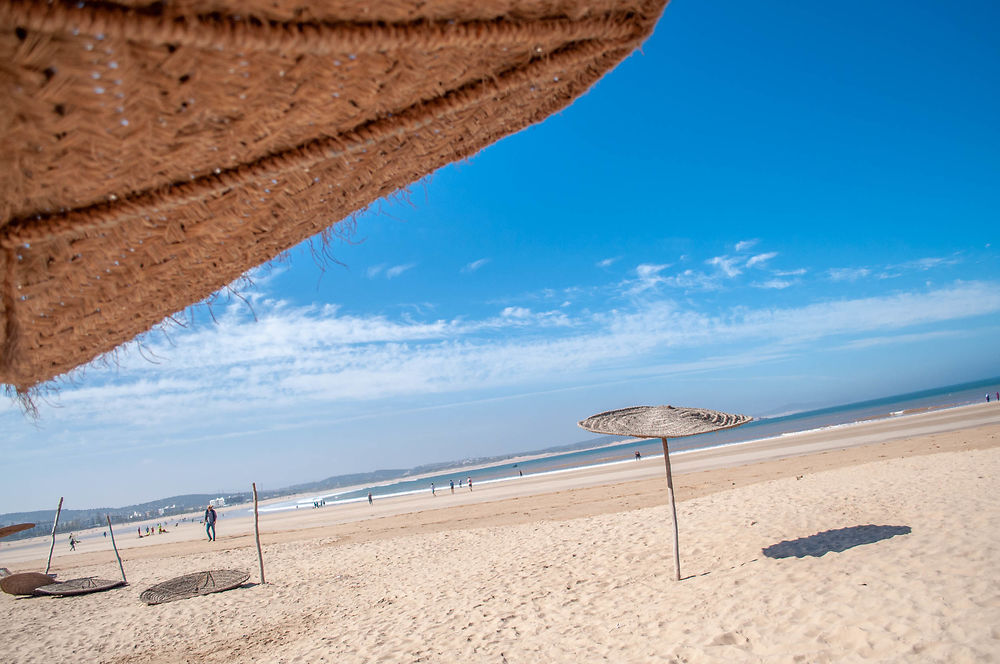 La plage à Essaouira, Maroc