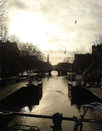 Crépuscule sur Amsterdam