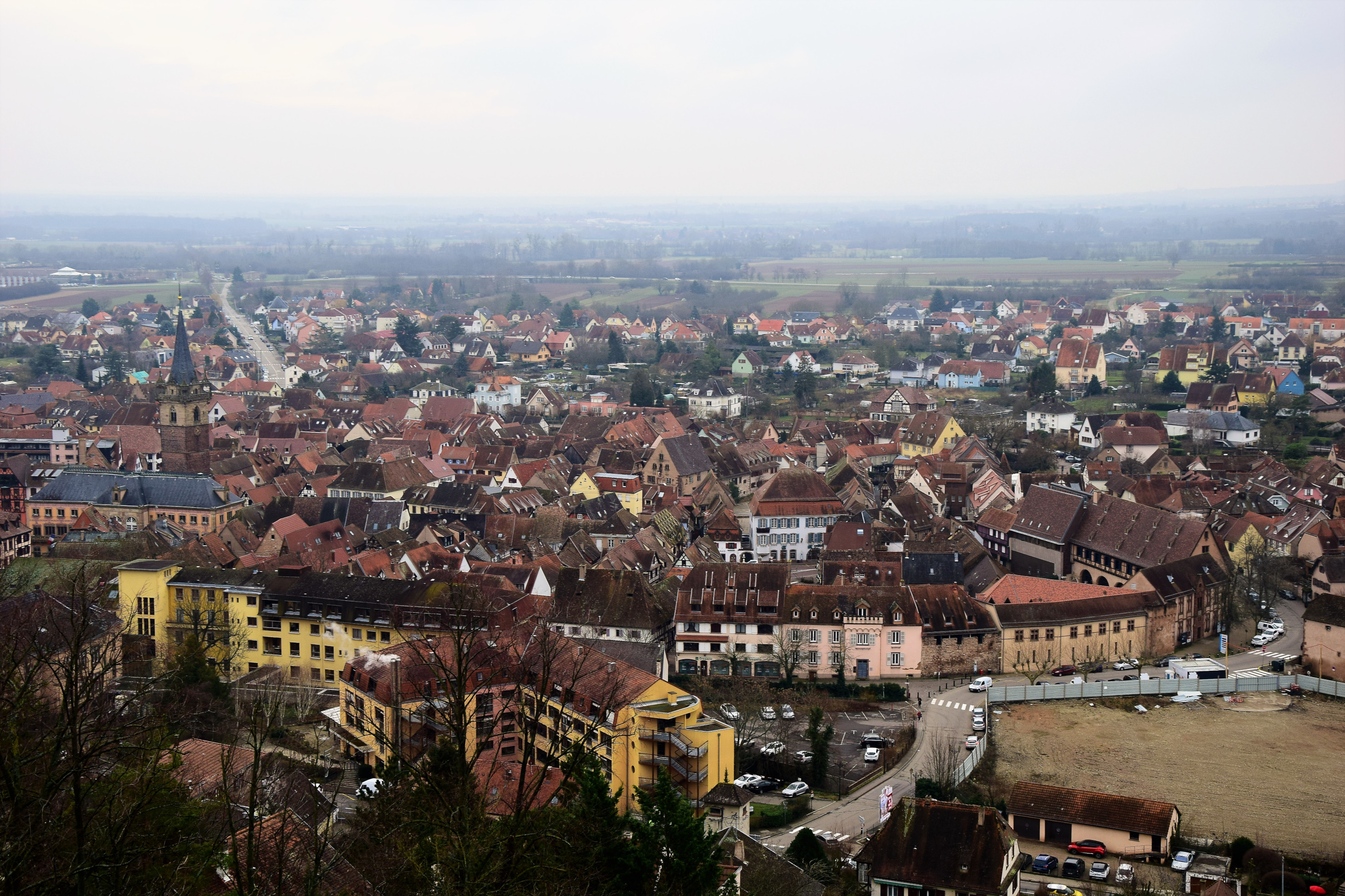 Vue Sur Obernai Depuis Le Belvédère, Alsace : Villes : Obernai : Route ...