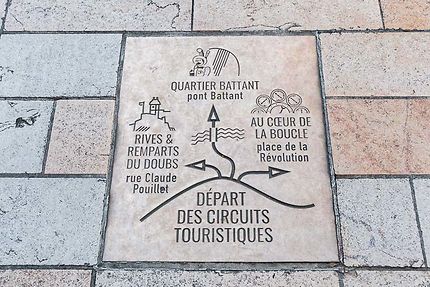 Besançon, Départ des 3 circuits touristiques