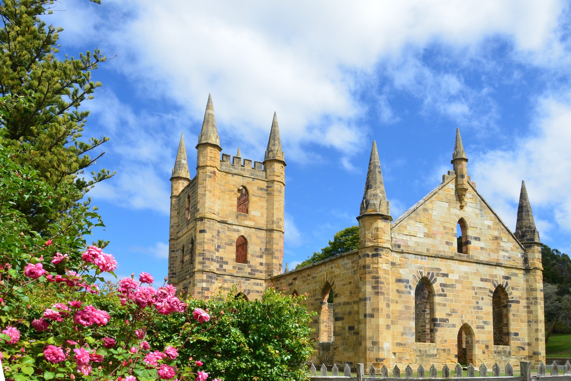 Site historique de Port Arthur : l'église Site historique de Port Arthur : l'église