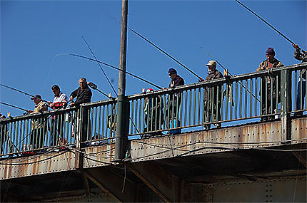 Pêcheurs sur le pont de Galata