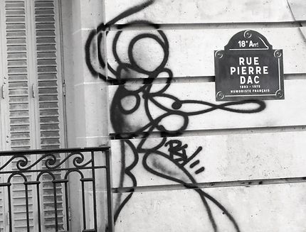 L'insecte en graffiti rue Pierre Dac 