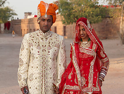 Mariés au fort de Mehrangarh