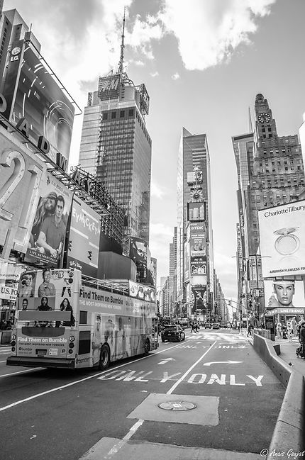 Balade en bus à travers Times Square