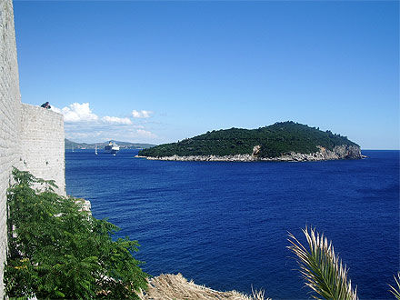 Ile de Lokrum vue de Dubrovnik