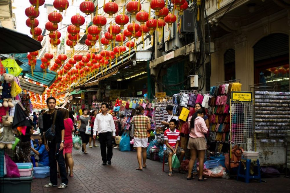 Quartier de Chinatown à Bangkok