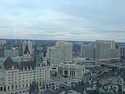 Vue sur Ottawa depuis la tour du parlement