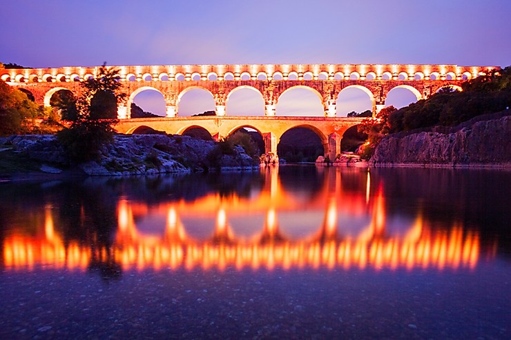 Mise en lumière du pont du Gard