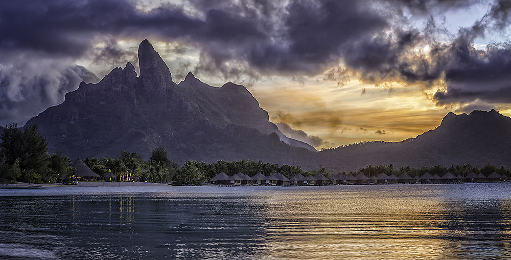 Coucher de soleil sur Bora Bora