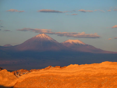 Coucher de soleil sur le Licancabur