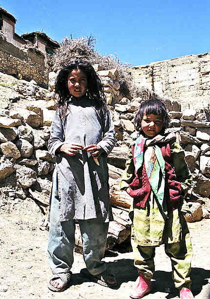 Enfants au village de Kibber