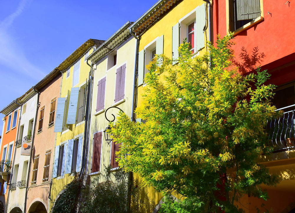 Nature et maisons colorées