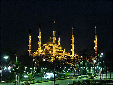 Mosquée bleue de nuit