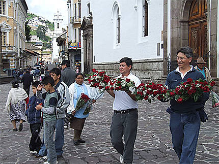 Fleurs pour la procession