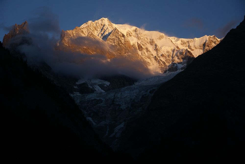 Le Mont Blanc vu depuis Entrèves