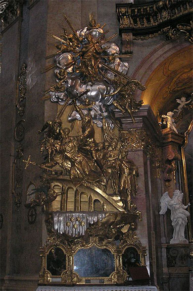 Peterskirche : la chaire baroque Peterskirche : la chaire baroque
