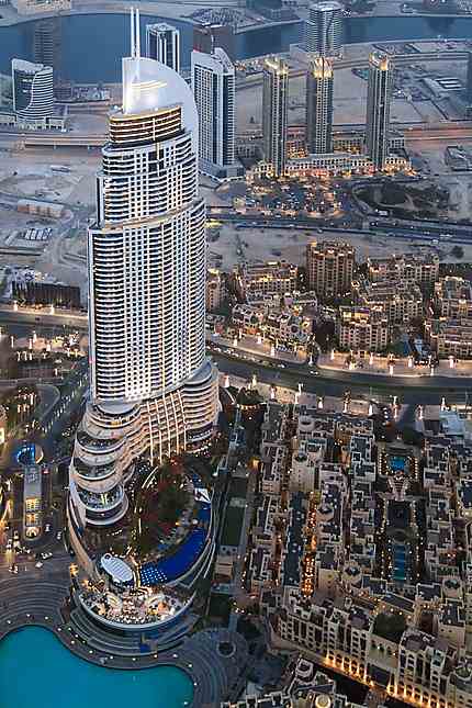 Vue depuis Burj Khalifa - Immeuble The Address