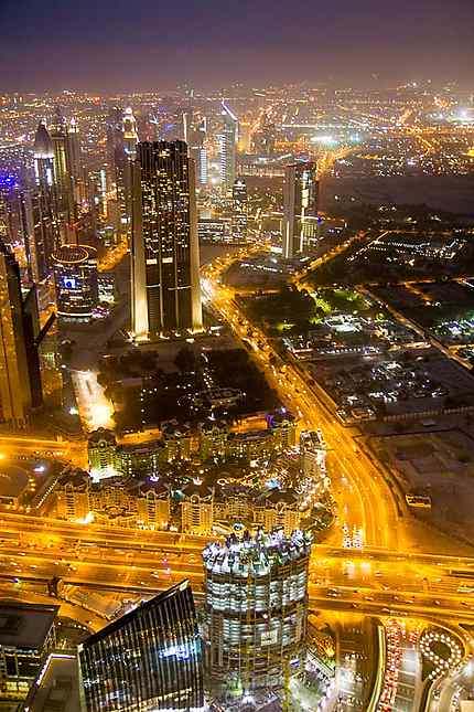 Vue depuis Burj Khalifa - La ville scintille !