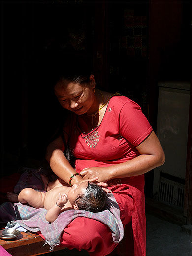 Le massage de bébé