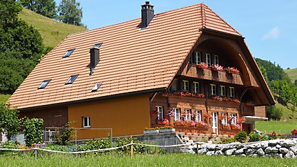 Ferme bernoise, Oberland bernois, Suisse 