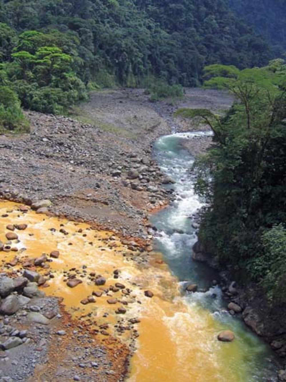 Rencontre du Rio Sucio et du Rio Proprio