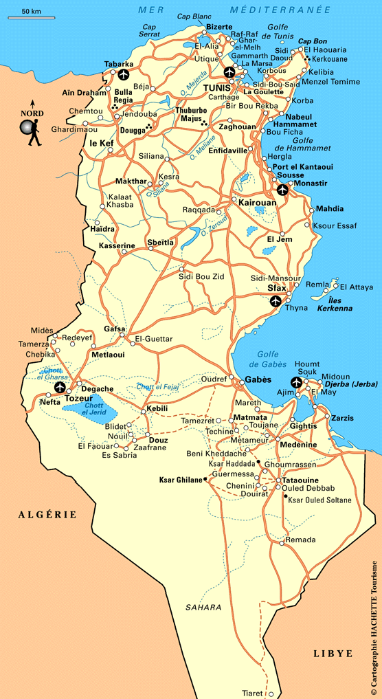 Carte Tunisie / Plan Tunisie