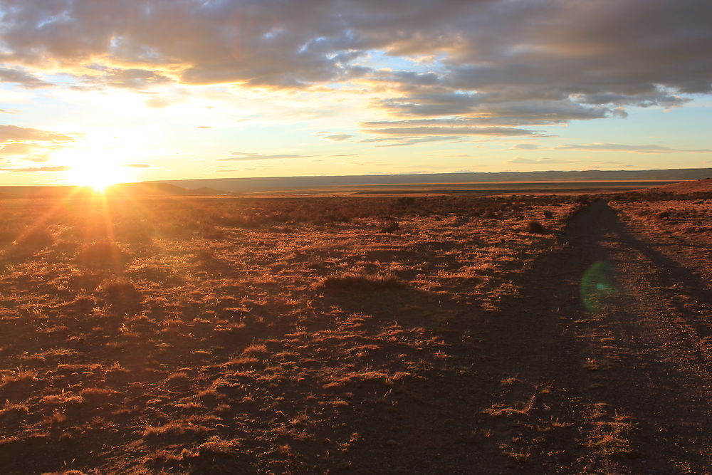 Coucher de soleil dans la Pampa