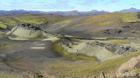 Chaine de volcans à Lakagigar Chaine de volcans à Lakagigar
