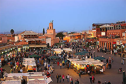 Marrakech, place Jemaa-El-Fna