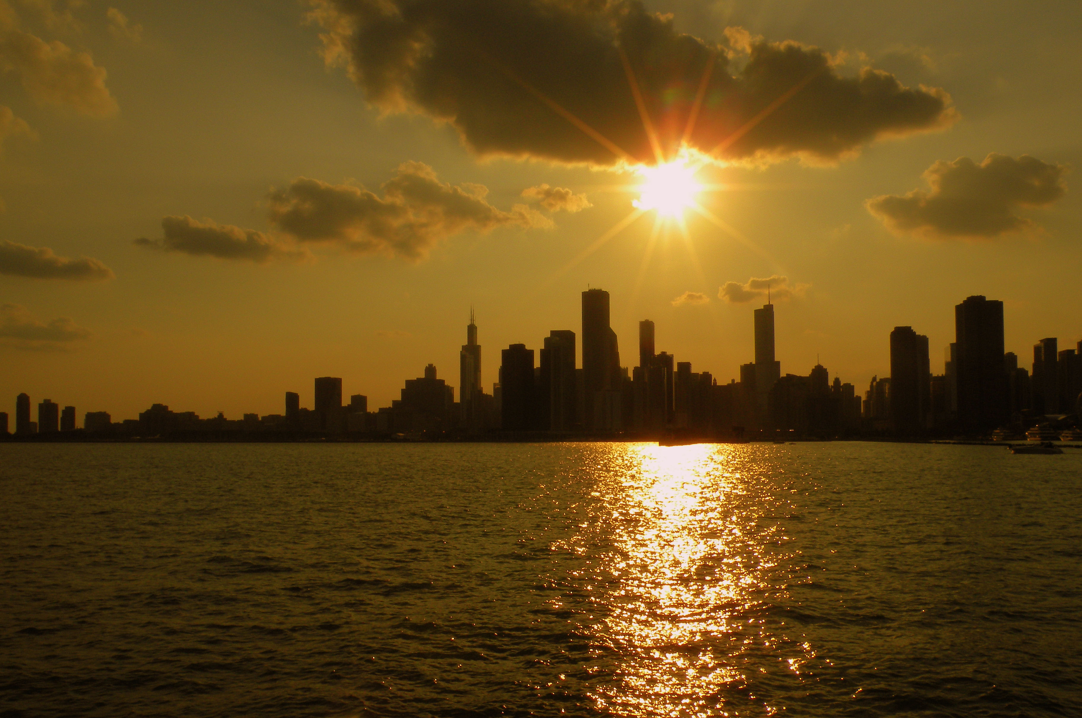 Coucher de soleil à Chicago