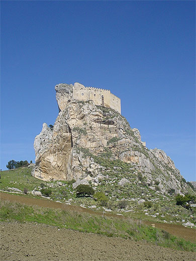 Vue du château de Mussomeli Vue du château de Mussomeli