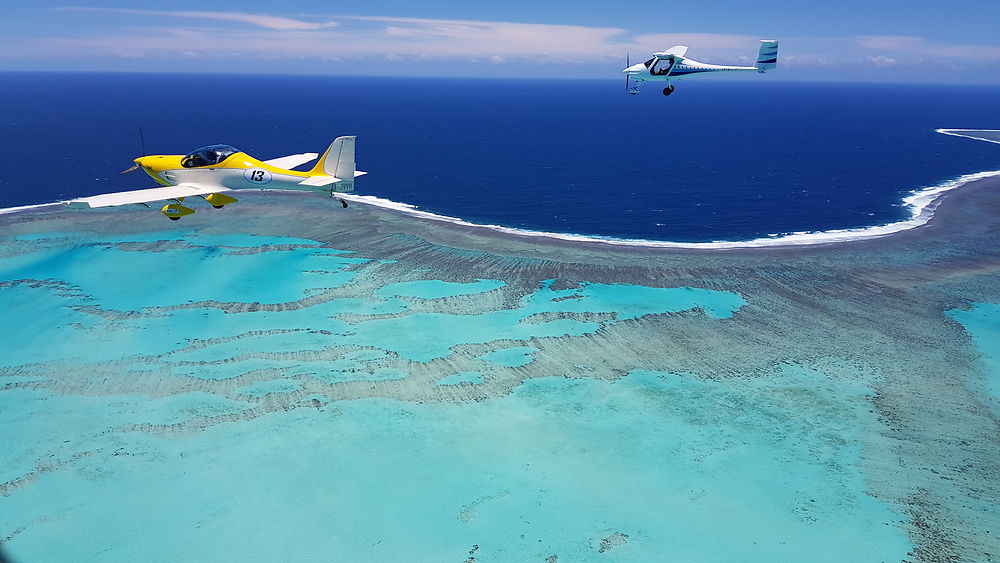 La barrière de corail vue du ciel