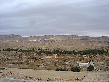 Vue du village abandonné de Tamerza