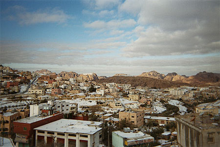 Wadi Musa sous la neige Wadi Musa sous la neige