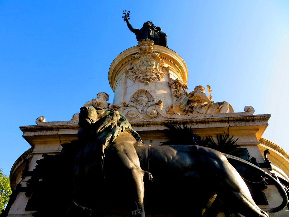 Le lion de la statue de la Liberté 