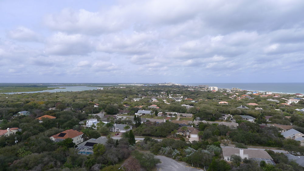 Vue vers le nord depuis le phare