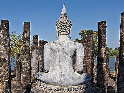 Sukhothai - chute de reins du Wat Trapang Tong
