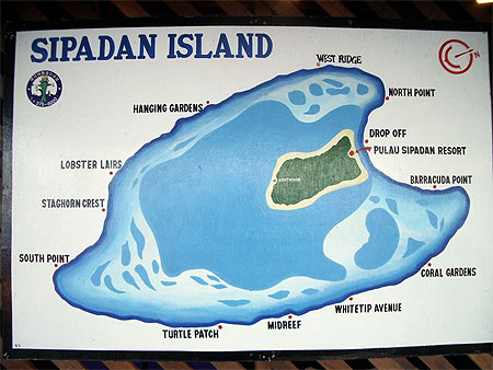Carte de Pulau Sipadan Carte de Pulau Sipadan