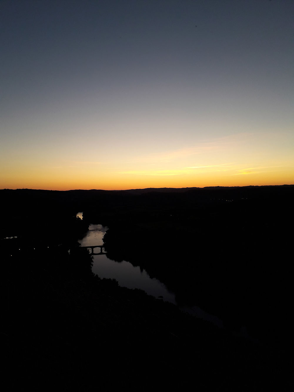 Coucher de soleil sur la Dordogne 