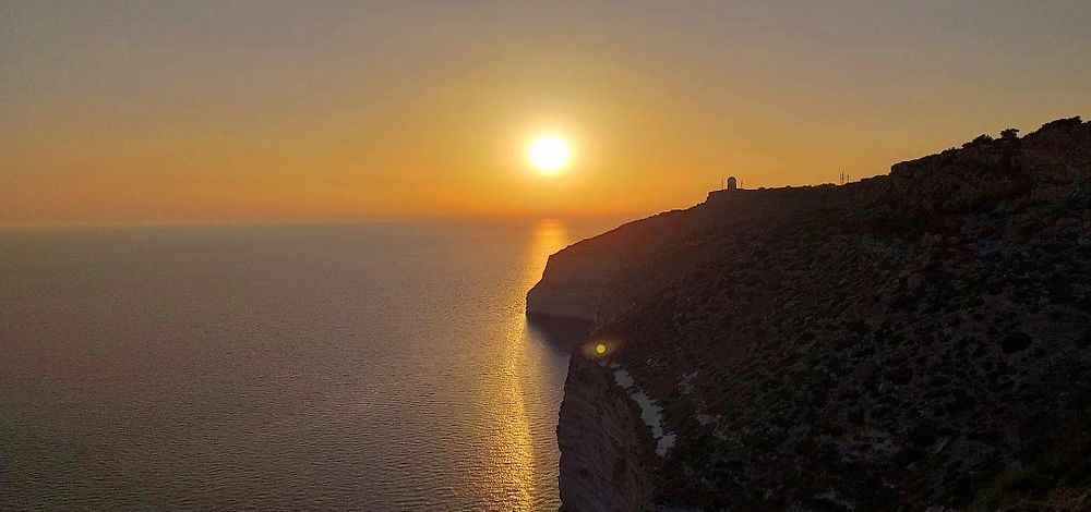 Sunset at cliffs of Dingli