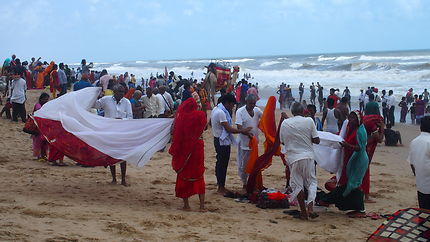 La plage de puri, Pendjab, Inde