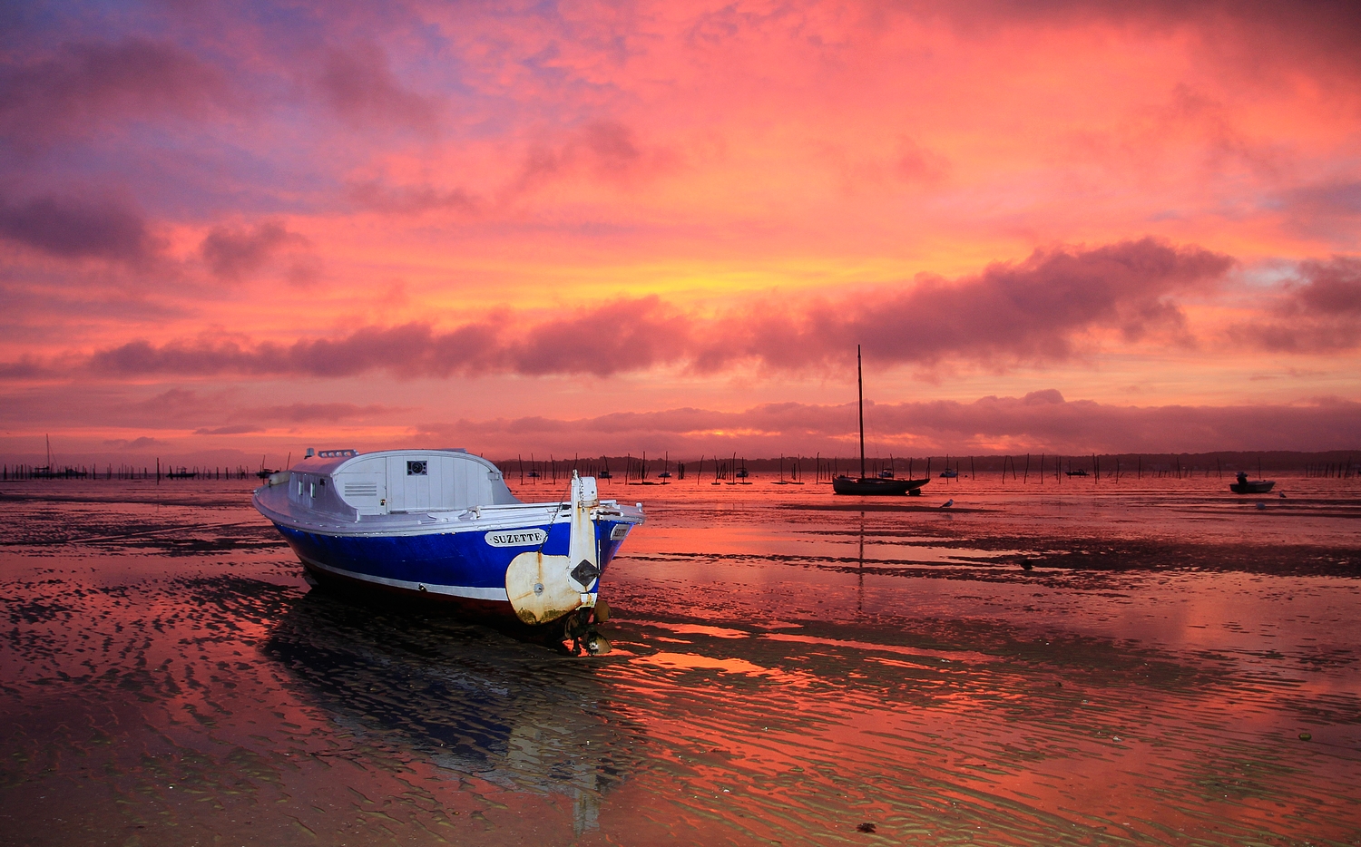 Premières lueurs sur le Bassin d'Arcachon Premières lueurs sur le Bassin d'Arcachon