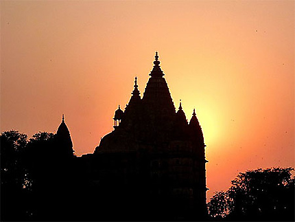 Coucher de soleil sur Orchha