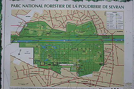 Plan du parc forestier de la Poudrerie
