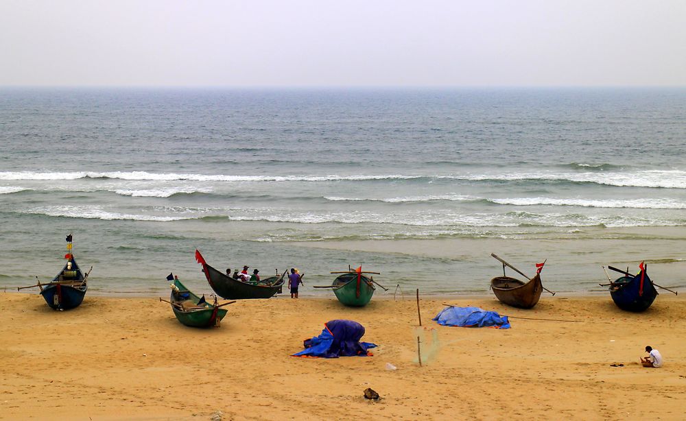 Barques de pêcheurs à Tam Thanh