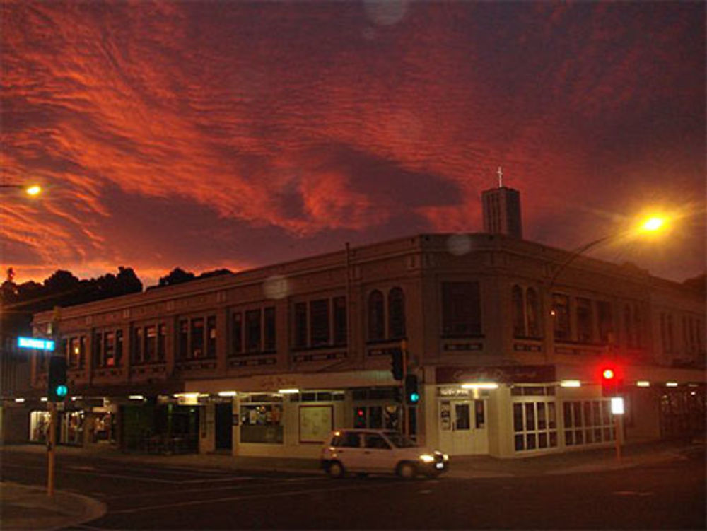 Coucher de soleil sur Napier