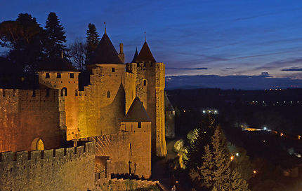 Fin de journée au château de Carcassonne
