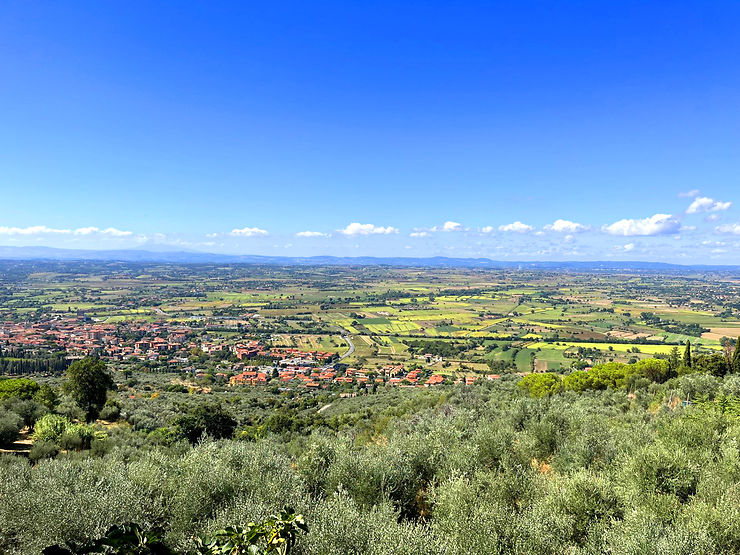Cortona, l'un des plus beaux panoramas de Toscane