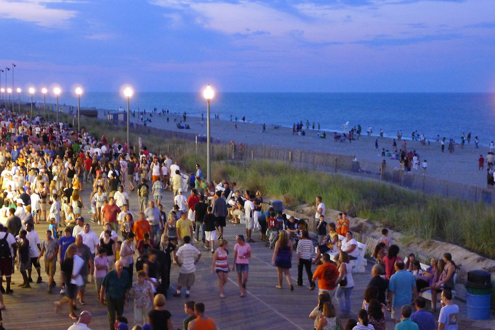 Boardwalk (vu du premier étage d'un restaurant)